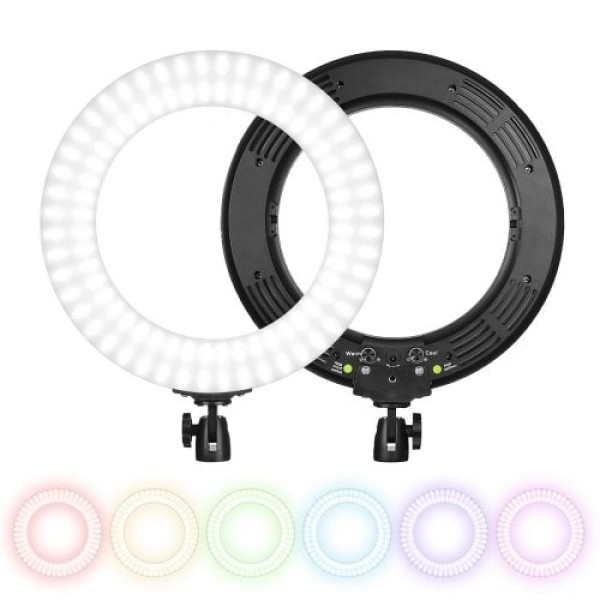         14 inch LED Video Photo Ring Light RGBW Colorl Lamp for Mobile Phone DSLR Camera
        