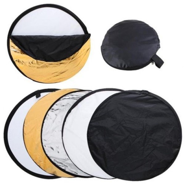         60cm/80cm/110cm 5 in 1 Collapsible Multi-Disc Light Reflector with Cariing Bag,Round   Photography/Photo Reflector
        