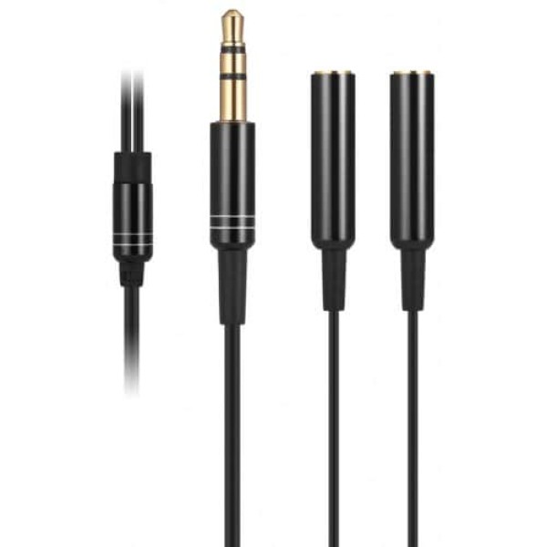         1-to-2 3.5mm Gold-plated Audio Adapter Cable
        