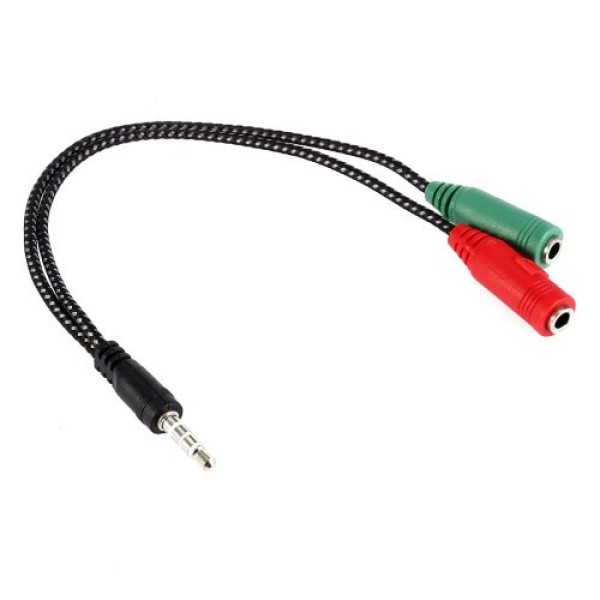         22cm 3.5mm Male to 2 Female Headphone Adapter Cable
        