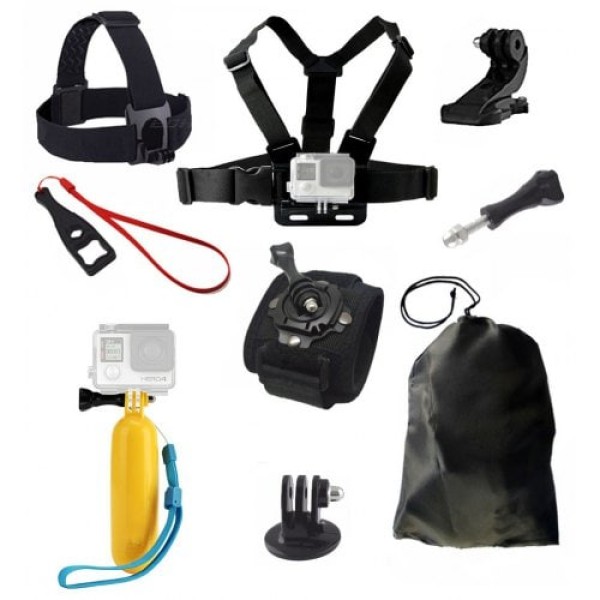         Accessories Set for GoPro Hero 6/5/4/3/2  Yi 4K Chest Head Mount Strap Float bobber For SJCAM Sport Action Camera
        
